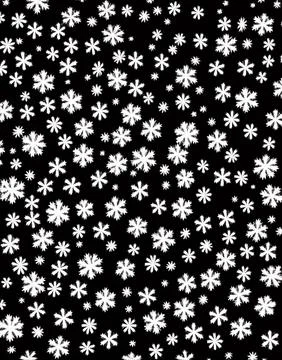 Snowflakes on a black background. Stock Illustration
