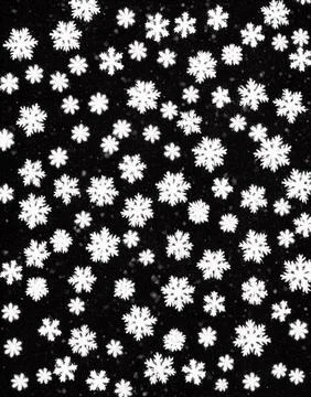 Snowflakes on a black background. Stock Illustration