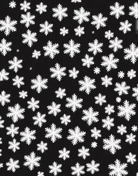 Snowflakes on a black background. Stock Illustration