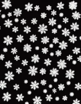 Snowflakes on a black background. Stock Illustration