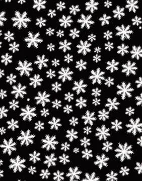 Snowflakes on a black background. Stock Illustration