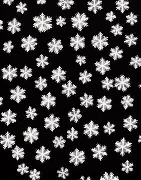 Snowflakes on a black background. Stock Illustration