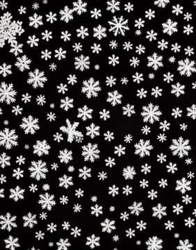 Snowflakes on a black background. Stock Illustration