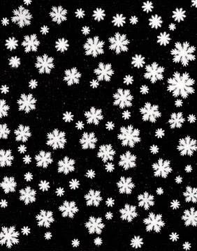 Snowflakes on a black background. Stock Illustration