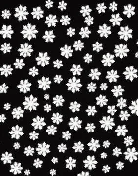 Snowflakes on a black background. Stock Illustration