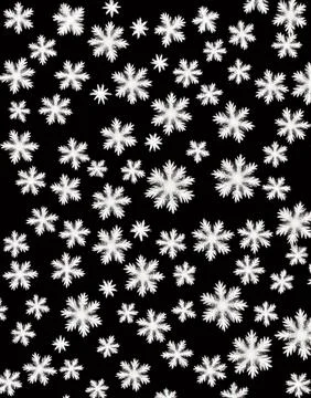 Snowflakes on a black background. Stock Illustration