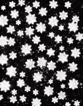 Snowflakes on a black background. Stock Illustration