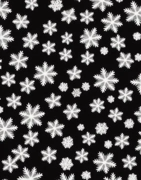Snowflakes on a black background. Stock Illustration