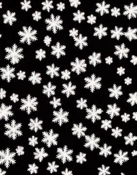 Snowflakes on a black background. Stock Illustration