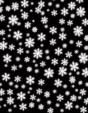 Snowflakes on a black background. Stock Illustration
