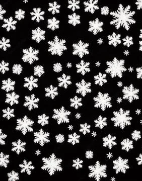 Snowflakes on a black background. Stock Illustration