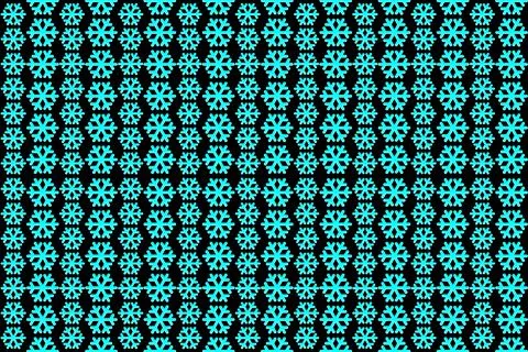 Snowflakes on a black background, seamless pattern for printing design Stock Illustration