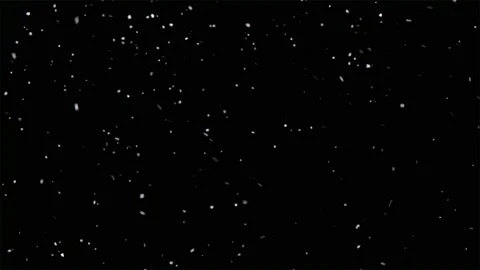 Snowflakes on black background. Snow falling down slowly. 4K animation Video stock 166078848