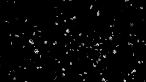 Snowflakes on black background video Stock Footage 313862492