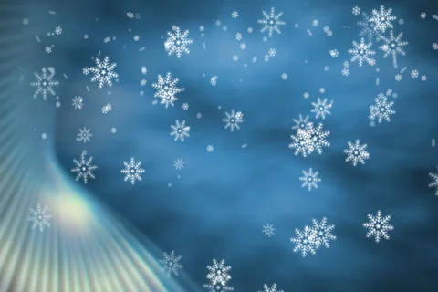 Snowflakes with Blue Accent Stock Footage 911852