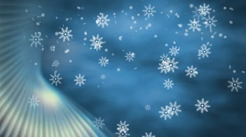 Snowflakes with Blue Accent Stock Footage 911855