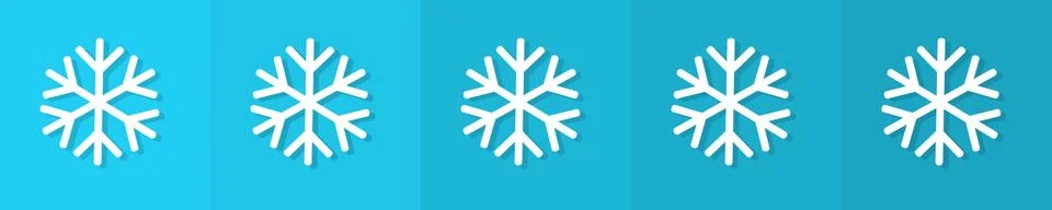 Snowflakes on blue background border. Vector illustration, Stock Illustration
