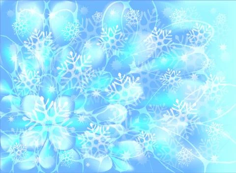Snowflakes on a blue background. EPS10 vector illustration Stock Illustration
