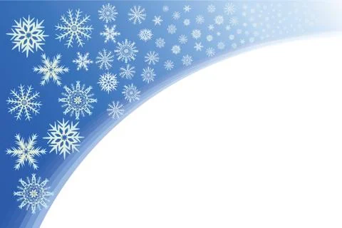 Snowflakes on a blue background. Illustrazione stock