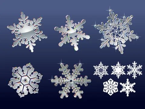 Snowflakes on blue background Stock Illustration