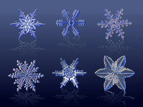 Snowflakes on blue background Stock Illustration