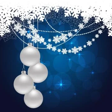 Snowflakes blue background Illustrazione stock