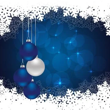 Snowflakes blue background Stock Illustration