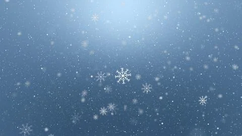 Snowflakes on Blue Background Stock Illustration