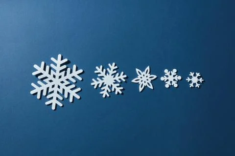 Snowflakes on a blue background 스톡 사진