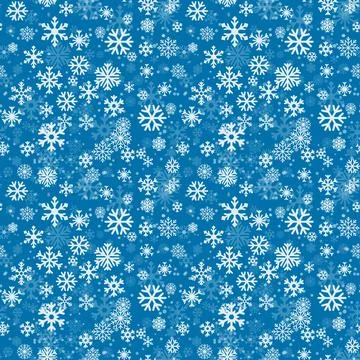 Snowflakes Border. Christmas background. Vector illustration. Stock Illustration