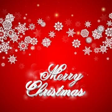 Snowflakes Christmas Background Stock Illustration