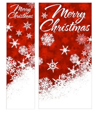 Snowflakes Christmas Web Banners Stock Illustration