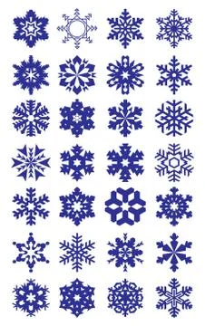 Snowflakes Collection Stock Illustration