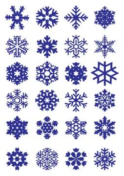 Snowflakes Collection Stock Illustration