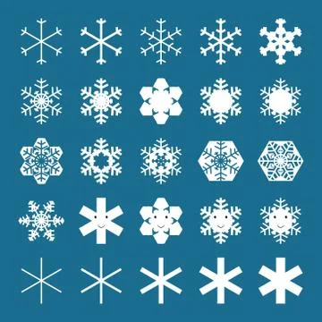 Snowflakes collection Stock Illustration