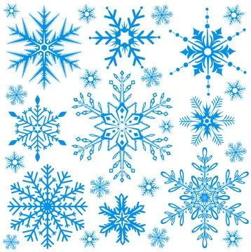 Snowflakes collection Stock Illustration