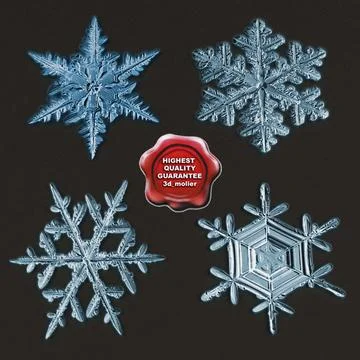 Snowflakes Collection V2 3D Model