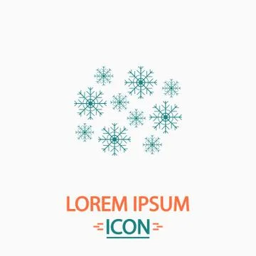 Snowflakes computer symbol Stock Illustration