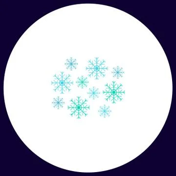 Snowflakes computer symbol Stock Illustration