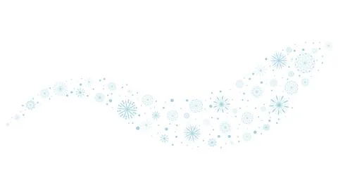 Snowflakes create wave Vector graphics Stock Illustration