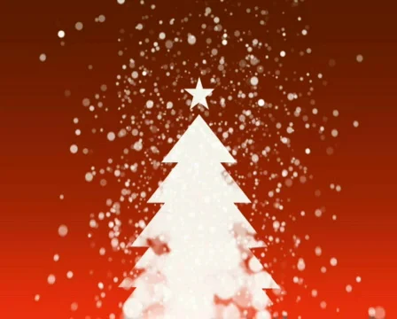 Snowflakes creating a Christmas tree Stock Footage 299709