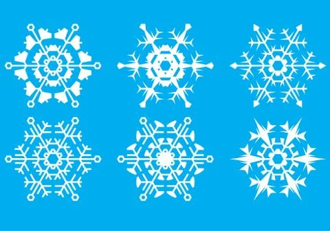Snowflakes. the crystal form. Stock Illustration