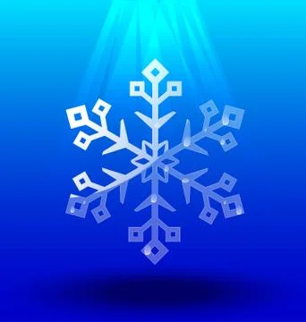 Snowflakes crystal under light vector Stock Illustration