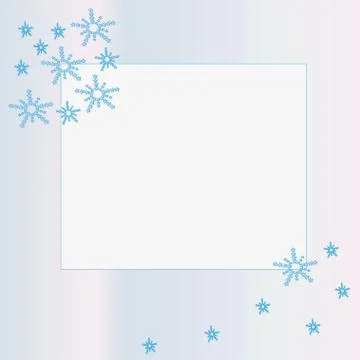 Snowflakes as decoration for frames Stock Illustration