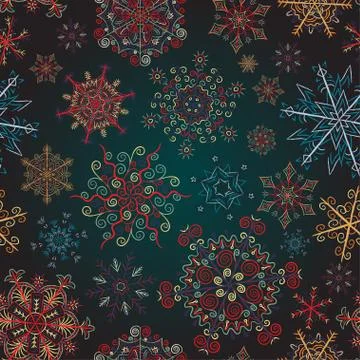 Snowflakes decoration Illustrazione stock