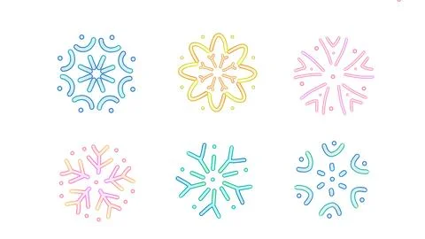 Snowflakes design collection Stock Illustration