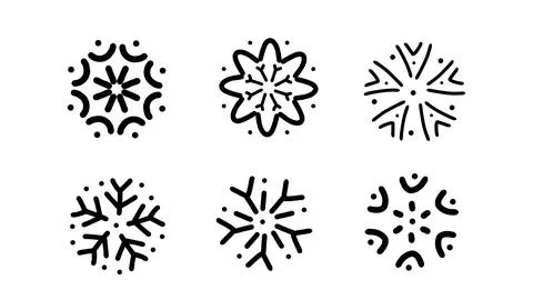 Snowflakes design collection Illustrazione stock