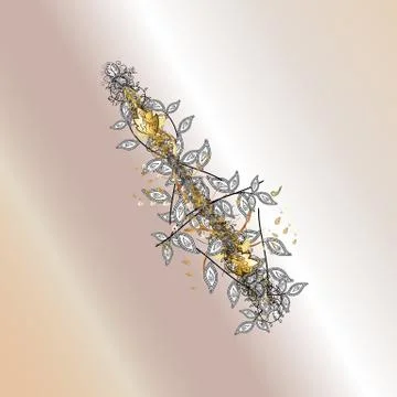 Snowflakes with different ornaments. Elements with beige and neutral colors. Ret Stock Illustration