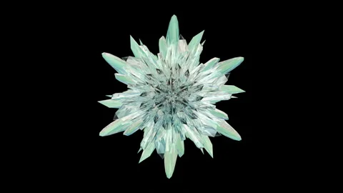 Snowflakes with effects on a black background Stock Footage 139866268