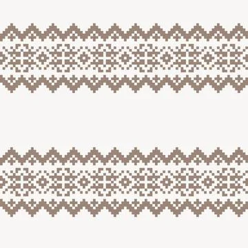 Snowflakes Fair Isle Seamless Pattern Design Stock Illustration